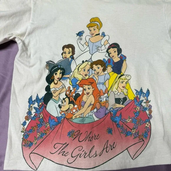 Disney Princess White T-Shirt S - Picture 5 of 17